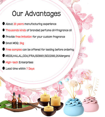 Wholesale Premium High Quality Perfume Candle Fragrance Oil Fresh Scents for Candle Making Luxury Perfume Fragrances for Candle